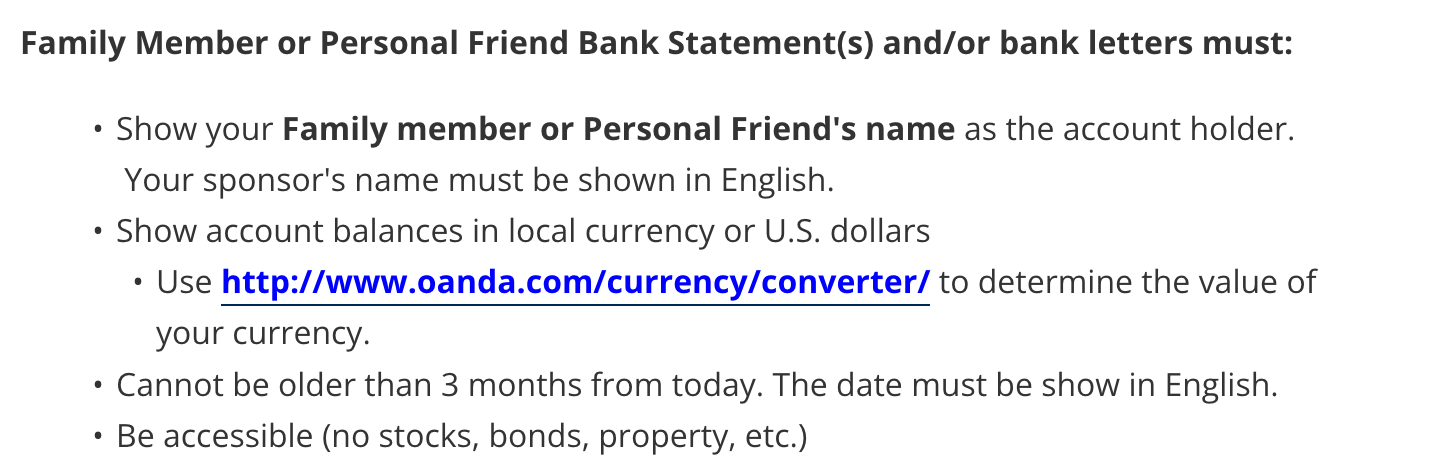 Financial Document Requirement