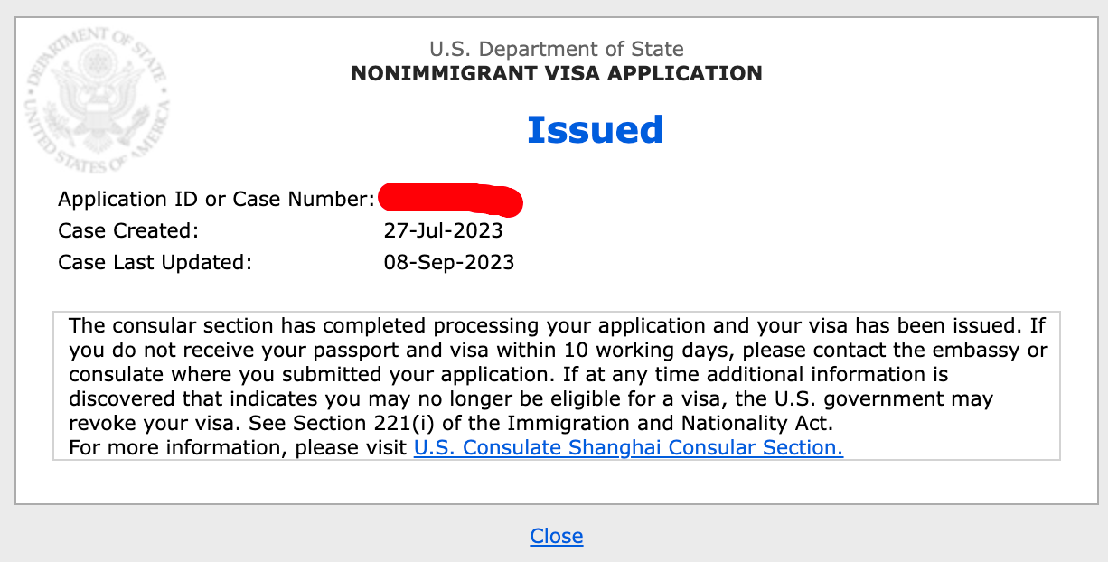 Visa Status in CEAC