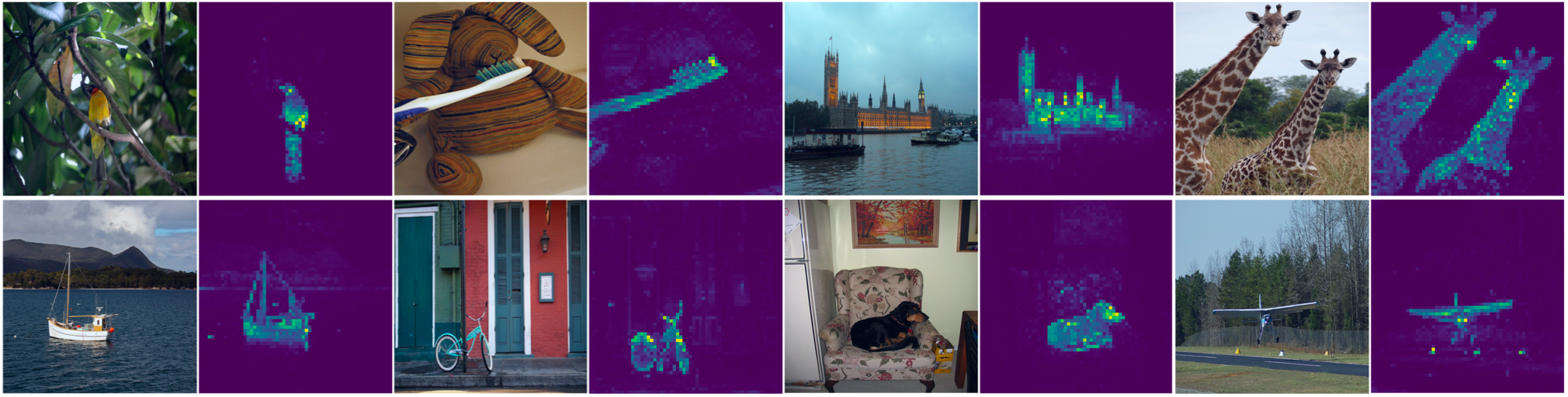 Figure 1: Self-attention from a Vision Transformer with 8 × 8 patches trained with no supervision.